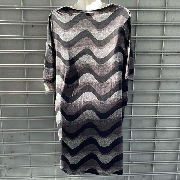 LulaRoe Jersey Geometric Printed Wave Irma Tunic Top-0919 - Picture 6 of 12